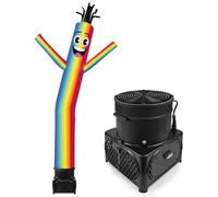 GOODENY 7FT Tall Inflatable Tube Man Rainbow Wacky Wavy Dancing Guy with Weather-Resistant Blower (9''Diameter) for Outdoor Decoration Advertising Business Promotion