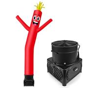 GOODENY 7FT Tall Inflatable Tube Man Wacky Wavy Dancing Guy with Weather-Resistant Blower (9''Diameter) for Outdoor Decoration Advertising Business Promotion - Red