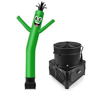 GOODENY 7FT Tall Inflatable Tube Man Wacky Wavy Dancing Guy with Weather-Resistant Blower (9''Diameter) for Outdoor Decoration Advertising Business Promotion - Green