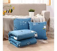 goodFarewell Travel Blanket Throw Pillow 2 In 1 Cushion Blanket Throw Pillow Airplane Blanket Warm Quilt for Rest Car Office Home Sleeping Napping Travel Blanket （dog）