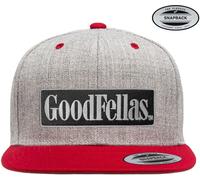 Goodfellas Logo Premium Snapback Cap Heather-Grey-Red