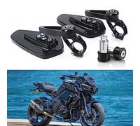 goodfitment - Motorcycle Handlebar Bar End Mirror Universal 7/8" Handle Black Rear View Side Mirror for GROM MSX125 CB500F Z125 Z750 Z900 MT-03 MT-07 FZ-07 MT-09 FZ-09 MT-10 FZ-10 FZ6