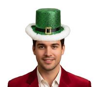 Goodfugui Top Hats for Adults and Kids Costume Magician Hat Prom Dance Deluxe Felt Tuxedo Dress Up Formal Hat-Unisex (018-Green, One size)
