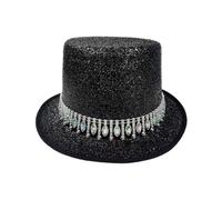 Goodfugui Top Hats for Adults and Kids Costume Magician Hat Prom Dance Deluxe Felt Tuxedo Dress Up Formal Hat-Unisex (015-Black, One Size)
