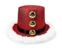 Goodfugui Top Hats for Adults and Kids Costume Magician Hat Prom Dance Deluxe Felt Tuxedo Dress Up Formal Hat-Unisex (019-Red, One size)
