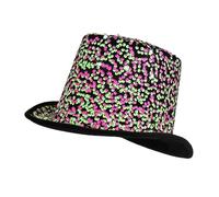 Goodfugui Top Hats for Adults and Kids Costume Magician Hat Prom Dance Deluxe Felt Tuxedo Dress Up Formal Hat-Unisex (017-Fluorescent Green, One Size)