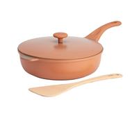 Goodful All-in-One Pan, Multilayer Nonstick, High-Performance Cast Construction, Multipurpose Design Replaces Multiple Pots and Pans, Dishwasher Safe Cookware, 11-Inch, 4.4-Quart Capacity, Terracotta