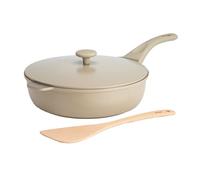 Goodful All-in-One Pan, Multilayer Nonstick, High-Performance Cast Construction, Multipurpose Design Replaces Multiple Pots and Pans, Dishwasher Safe Cookware, 11-Inch, 4.4-Quart Capacity, Stone