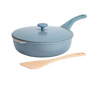Goodful All-in-One Pan, Multilayer Nonstick, High-Performance Cast Construction, Multipurpose Design Replaces Multiple Pots and Pans, Dishwasher Safe Cookware, 11-Inch, 4.4-Quart Capacity, Blue Mist
