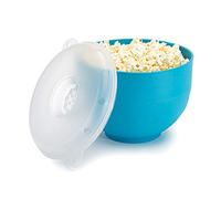 Goodful Silicone Popcorn Popper, Collapsible Hot Air Microwavable Popcorn Maker, Bowl Made without BPA, Blue