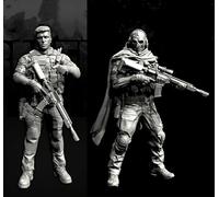 GoodFYouth 1/35 European Commando Soldier Resin Model Kit Unpainted and unassembled soldier resin model kit (2 figures) //v3i7O9