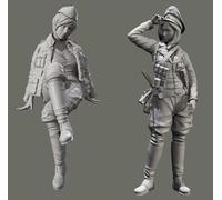 GoodFYouth 1/35 WWII Female Soldier Resin Model Kit Unpainted and Unassembled (2 figures) //F9s8lj31