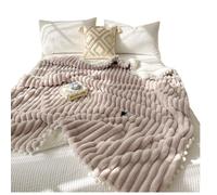 goodgoodhome Anycozy Blanket Brown Tuscan Faux Rabbit Fur Autumn Winter Warm Wool Weighted Blanket Soft Cozy Warmth Sofa Blankets 200x230cm