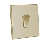 Goodhart Electrical Rocker Switch in Brushed Antique Brass, 2-way, 10A, sleek design