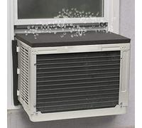 Goodhoily Air Conditioner Drip Cushion Black 24" x 19 5/10" x 4/5" & AC Rain Cover with Holds Strong Magnetic Backing for Window AC Units Stops Cushion Moving,Stops The Noise from Raining