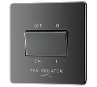 GoodHome 10A Rocker Flat Control Switch Black