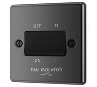 GoodHome 10A Rocker Raised Rounded Control Switch Black