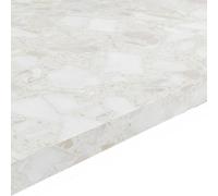 GoodHome 22mm Algiata Matt Beige Marble Effect Chipboard & Laminate Square Edge Kitchen Breakfast Bar, (L)2000mm