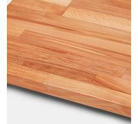 GoodHome 27mm Matt Natural Wood Effect Solid Beech Square Edge Kitchen Worktop, (L)3000mm
