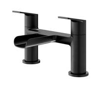 GoodHome Ajeeta Matt Black Deck-Mounted Manual Single Bath Filler Tap