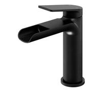 GoodHome Ajeeta Medium Matt Black Round Basin Mixer Tap