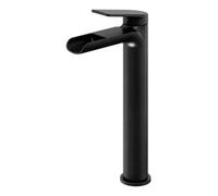 GoodHome Ajeeta Tall Matt Black Round Basin Mixer Tap