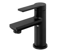 GoodHome Akita Mini Matt Black Round Washbasin Mixer Tap