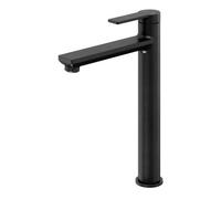 GoodHome Akita Tall Matt Black Round Basin Mixer Tap