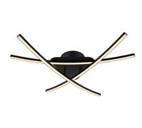 GoodHome Alani Matt Metal & Plastic Black Led Ceiling Light