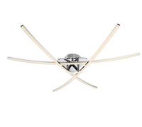 GoodHome Alani Metal & Plastic Chrome Effect Led Ceiling Light