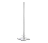 GoodHome Alessano Gloss Silver Effect Floor-Mounted Toilet Roll Holder (H)600mm (W)150mm
