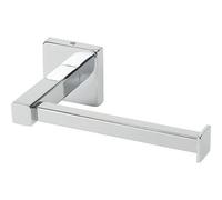GoodHome Alessano Gloss Silver Effect Wall-Mounted Toilet Roll Holder (H)52mm (W)168mm