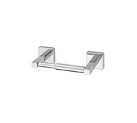 GoodHome Alessano Polished Silver Effect Wall-Mounted Toilet Roll Holder (H)52mm (W)215mm
