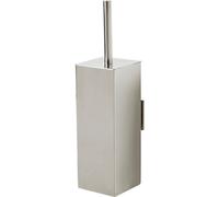 GoodHome Alessano Polypropylene (Pp) & Stainless Steel Silver Effect Toilet Brush & Holder