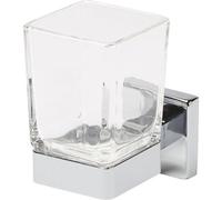GoodHome Alessano Silver Chrome Effect Wall-Mounted Toothbrush Holder