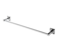 GoodHome Alessano Silver Effect Iron & Steel Wall-Mounted Towel Rail (W)63.5Cm