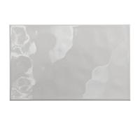 GoodHome Alexandrina White Gloss Ripple Ceramic Indoor Wall Tile Sample