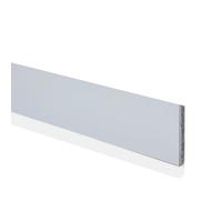 GoodHome Alisma Grey Square Edge High Gloss Grey Slab Plinth, (L)2400mm