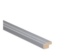 GoodHome Alisma High Gloss Grey Straight Cornice & Pelmet, (L)2400mm (H)35mm