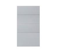 GoodHome Alisma High Gloss Grey Drawer Front, Pack Of 4 (H)715mm (W)397mm (T)18mm
