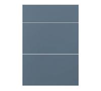 GoodHome Alisma Matt Blue 3 Drawer Front, Pack Of 3 (H)715mm (W)497mm (T)18mm