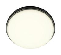 GoodHome Almagro Black Wired Led Bulkhead Light (Dia) 28Cm
