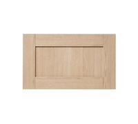 GoodHome Alpinia Matt Light Oak Effect Shaker 2 Drawer Front, Bridging Door & Bi-Fold Door 600mm