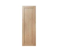 GoodHome Alpinia Matt Light Oak Effect Shaker Tall Larder Cabinet Door (W)500mm (H)1467mm (T)18mm