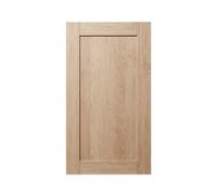 GoodHome Alpinia Matt Light Oak Effect Shaker Tall Wall Cabinet Door (W)500mm (H)895mm (T)18mm
