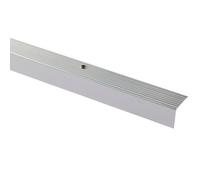GoodHome Aluminium Anti-Slip Silver Effect Step Protector, (L)900mm (W)25mm