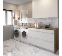 GoodHome Alvaro White & Gold Gloss Marble Effect Porcelain Indoor Wall & Floor Tile, Pack Of 5, (L)600mm (W)300mm