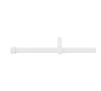 GoodHome Anafi Matt White Extendable Cap Single Curtain Pole Set Set, (L)2000mm-3300mm (Dia)19mm