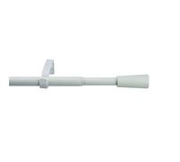 GoodHome Anafi Matt White Extendable Cone Single Curtain Pole Set Set, (L)1200mm-2100mm (Dia)19mm