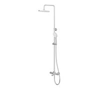 GoodHome Anika Chrome Effect Recessed Thermostatic 3-In-1 Mixer Multi Head Shower With 2 Heads & 1750M Hose Length